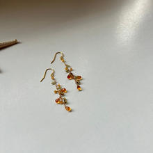 画像をギャラリービューアに読み込む, スぺサタイトガーネットのロングピアス