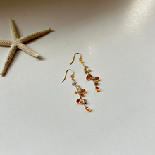 画像をギャラリービューアに読み込む, スぺサタイトガーネットのロングピアス