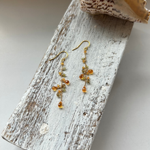 画像をギャラリービューアに読み込む, スぺサタイトガーネットのロングピアス