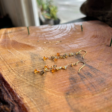 画像をギャラリービューアに読み込む, スぺサタイトガーネットのロングピアス