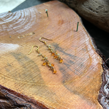 画像をギャラリービューアに読み込む, スぺサタイトガーネットのロングピアス