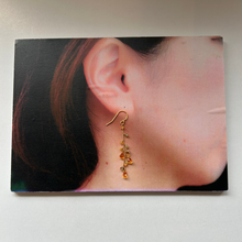 画像をギャラリービューアに読み込む, スぺサタイトガーネットのロングピアス