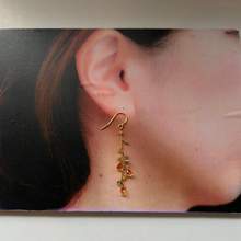 画像をギャラリービューアに読み込む, スぺサタイトガーネットのロングピアス