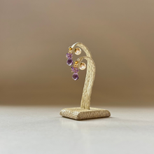 画像をギャラリービューアに読み込む, アメシスト花束ポストピアス/ツイスト