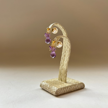 画像をギャラリービューアに読み込む, アメシスト花束ポストピアス/ツイスト