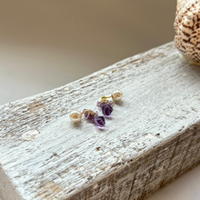 画像をギャラリービューアに読み込む, アメシスト花束ポストピアス/ツイスト
