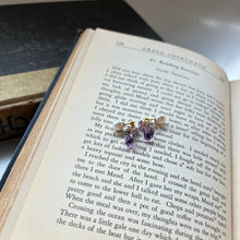 画像をギャラリービューアに読み込む, アメシスト花束ポストピアス/ツイスト