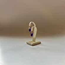 画像をギャラリービューアに読み込む, アメシスト花束ピアス/タンブル