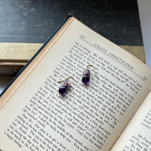 画像をギャラリービューアに読み込む, アメシスト花束ピアス/タンブル
