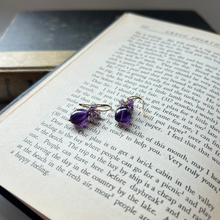 画像をギャラリービューアに読み込む, アメシスト花束ピアス/タンブル