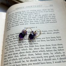 画像をギャラリービューアに読み込む, アメシスト花束ピアス/タンブル