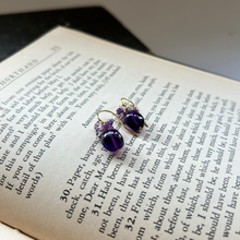 画像をギャラリービューアに読み込む, アメシスト花束ピアス/タンブル