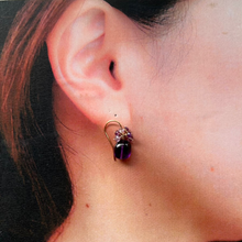 画像をギャラリービューアに読み込む, アメシスト花束ピアス/タンブル