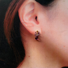 画像をギャラリービューアに読み込む, アメシスト花束ポストピアス/ツイスト