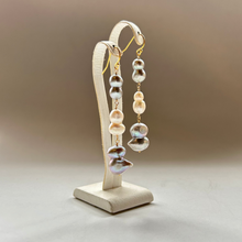 画像をギャラリービューアに読み込む, 淡水twin'sパールピアス(3粒)