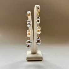 画像をギャラリービューアに読み込む, 淡水twin'sパールピアス(3粒)