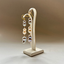 画像をギャラリービューアに読み込む, 淡水twin'sパールピアス(3粒)