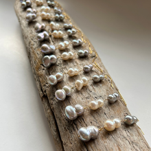 画像をギャラリービューアに読み込む, 淡水twin'sパールピアス(3粒)