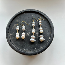 画像をギャラリービューアに読み込む, 淡水twin'sパールピアス(2粒)