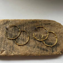 画像をギャラリービューアに読み込む, 🔹サージカルステンレス🔹 コーラルフープピアス / ゴールドメッキ (つや消し)