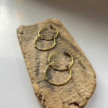 画像をギャラリービューアに読み込む, 🔹サージカルステンレス🔹 コーラルフープピアス / ゴールドメッキ (つや消し)
