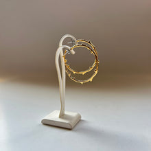 画像をギャラリービューアに読み込む, 🔹サージカルステンレス🔹 コーラルフープピアス / ゴールドメッキ (鏡面)