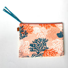 画像をギャラリービューアに読み込む, ポーチ Lサイズ *サンゴ&シェル柄(ピンク)