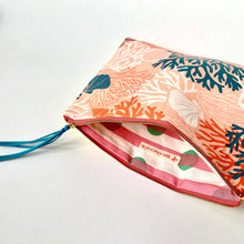 画像をギャラリービューアに読み込む, ポーチ Lサイズ *サンゴ&シェル柄(ピンク)