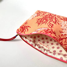 画像をギャラリービューアに読み込む, ポーチ Lサイズ *サンゴ柄(コーラル)