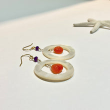 画像をギャラリービューアに読み込む, ✨NEW✨ 白蝶ドーナツ・天然石ピアス