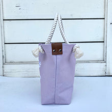 画像をギャラリービューアに読み込む, BRANCHES オリジナル トートバッグМ *珊瑚刺繍入り*ウィステリア(白刺繍、白紐)