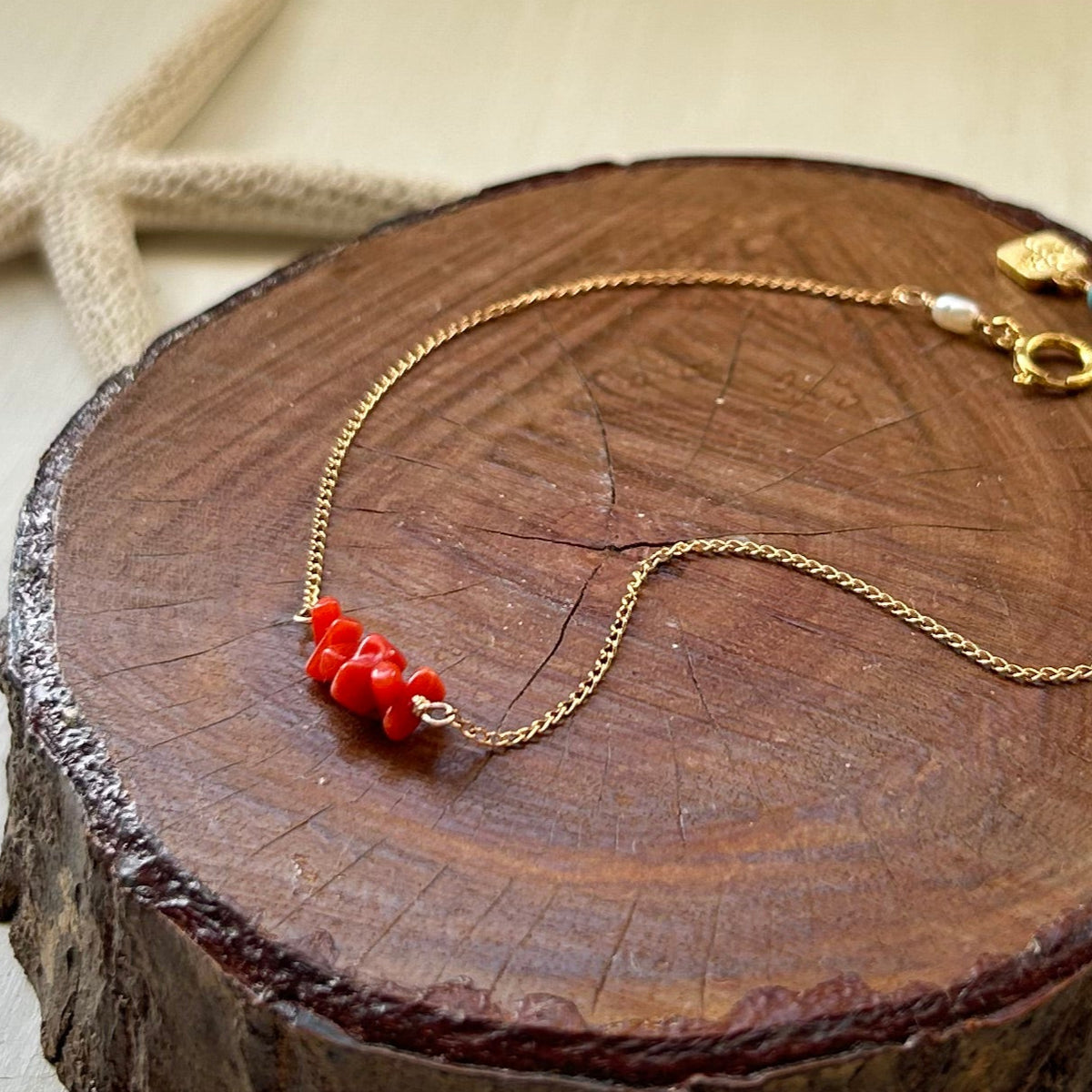BRANCHES K14GF 赤珊瑚ブレスレット 石垣島アクセサリー