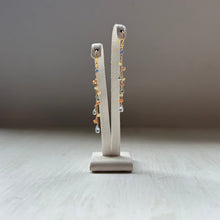 画像をギャラリービューアに読み込む, サファイアチェーンピアス/オレンジ系