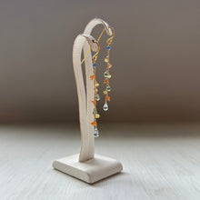 画像をギャラリービューアに読み込む, サファイアチェーンピアス/オレンジ系