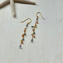 画像をギャラリービューアに読み込む, サファイアチェーンピアス/オレンジ系