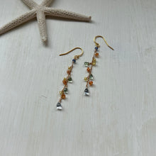 画像をギャラリービューアに読み込む, サファイアチェーンピアス/オレンジ系