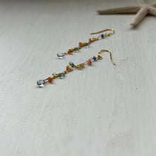 画像をギャラリービューアに読み込む, サファイアチェーンピアス/オレンジ系