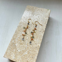 画像をギャラリービューアに読み込む, サファイアチェーンピアス/オレンジ系