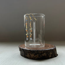 画像をギャラリービューアに読み込む, サファイアチェーンピアス/オレンジ系