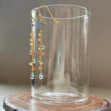 画像をギャラリービューアに読み込む, サファイアチェーンピアス/オレンジ系