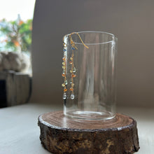 画像をギャラリービューアに読み込む, サファイアチェーンピアス/オレンジ系