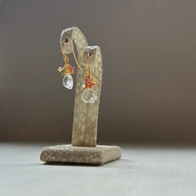 画像をギャラリービューアに読み込む, サファイアブーケピアス/オレンジ系