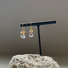 画像をギャラリービューアに読み込む, サファイアブーケピアス/オレンジ系