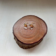 画像をギャラリービューアに読み込む, サファイアブーケピアス/オレンジ系