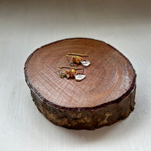 画像をギャラリービューアに読み込む, サファイアブーケピアス/オレンジ系