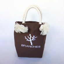 画像をギャラリービューアに読み込む, BRANCHES オリジナル トートバッグ *珊瑚刺繍入り*ココア~白刺繍
