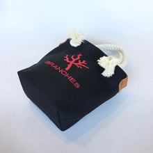画像をギャラリービューアに読み込む, BRANCHES オリジナル トートバッグS *珊瑚刺繍入り*ブラック(赤刺繍、白紐)