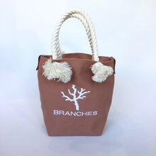 画像をギャラリービューアに読み込む, BRANCHES オリジナル トートバッグ *珊瑚刺繍入り*オールドローズ(白刺繍、白紐)