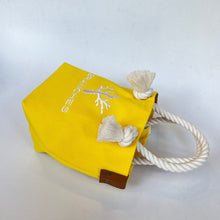 画像をギャラリービューアに読み込む, BRANCHES オリジナル トートバッグS *珊瑚刺繍入り*イエロー(白刺繍、白紐 )