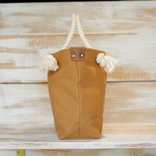 画像をギャラリービューアに読み込む, BRANCHES オリジナル トートバッグМ *珊瑚刺繍入り*モカ(青刺繍、白紐)